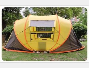 5-6 Persons Green Pop Up Outdoor Waterproof Camping Hiking Family Tent *