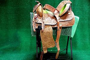 Horse Western Barrel Show Pleasure LEATHER SADDLE Bridle  50208