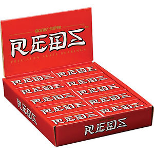 Bones Super Reds Skateboard Bearings BOX OF 30 8-PACKS 8mm Size 608 Skate Rated