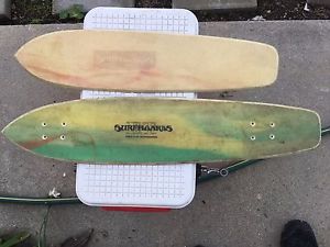 Vintage skateboard ET surf hermosa beach CA deck Z-fl fiberglass blue OG 1970's