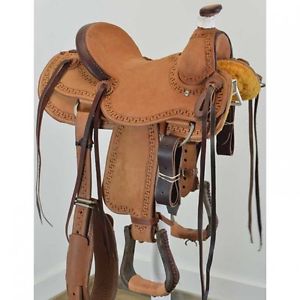 New! 12" Coolhorse Saddles Youth Ranch Saddle with Real Wool: COOL12KIDRANSB