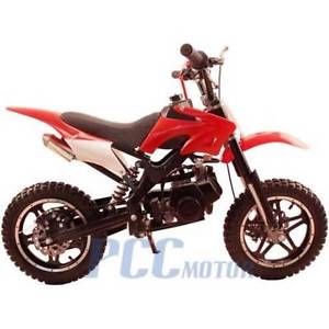 FREE SHIPPING KIDS 49CC 2 STROKE GAS MOTOR DIRT MINI POCKET BIKE RED P DB50X