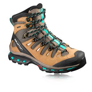 Salomon Quest 4D 2 Womens Brown Blue Gore Tex Waterproof Walking Boots