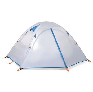 2 Persons Outdoor Waterproof Light Grey Camping Hiking Double Lining Tent *