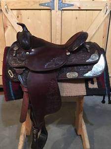 15.5" Circle Y Dark Oil Show Saddle