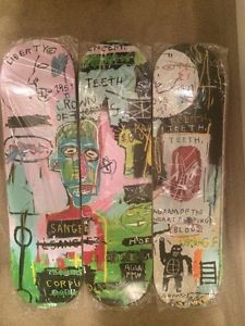 Jean Michel Basquiat Skateboard Art Set IN ITALIAN NEW Free Shipping