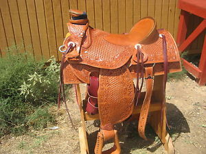 Old Timer HAND MADE 16" WADE RANCH SADDLE WITH 5 YEAR WARRANTY