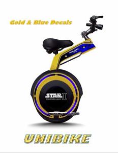 Apex Star-I SP800 Speeder Gold with Blue Decals SELF BALANCING UNIBIKE 800W