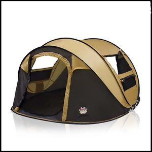 3-4 Persons Camel Camping Hiking Tent 1‘S Outdoor Waterproof *