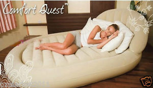 Beige White L215*W152*H20CM Pile Coating Double Oval Mattress/Air/Inflatale Bed