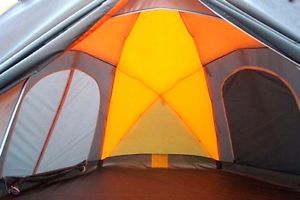 Very Large 10 Person Group Family Tent 3 Doors Double-Wall Camping Hexagonal