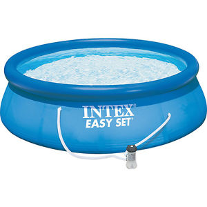 Intex 15'x42 Easy Set Pool Set - Blue Outdoor Accessorie NEW