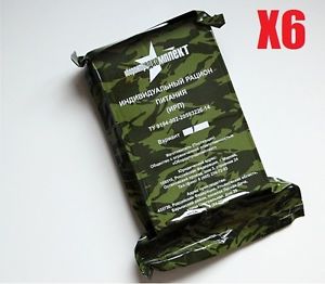 SET OF 6 Russian Army 2018 MILITARY MRE (DAILY FOOD RATION PACK) Emergency Food