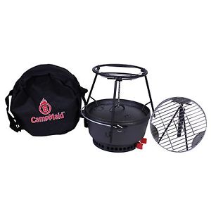 Campmaid 6pc Combo Camp Cooking System Grill Charcoal Wood Factory New 60009