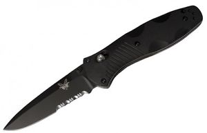 Benchmade Barrage, Stahl 154 CM, black blade, comboedge