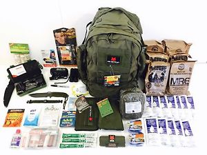 3 Day 72 Hour, Bug Out Bag, Fox Urban Tactical Backpack, Weather Emergency MRE +