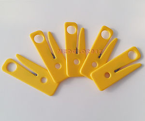 500 PCS ELYSAID SEATBELT CUTTER  SEAT BELT CUTTER SAFETY KNIFE SHARP YELLOW