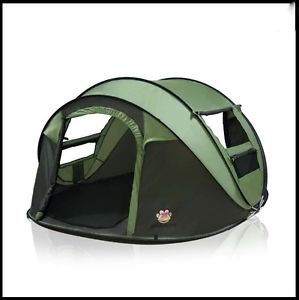 3-4 Persons Army Green Camping Hiking Tent 1‘S Outdoor Waterproof *