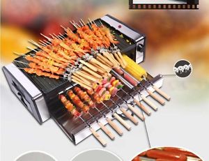 Commercial Automatic BBQ Non Stick Smokeless Stainless Steel Electric Grill &