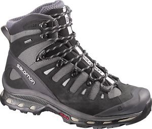 Salomon Herren Trekkingschuhe Trekkingstiefel Quest 4D GTX Goretex grau schwarz