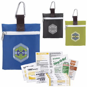 Vertical Strap First Aid Kit  -  Package of 150 With Your Name Printed