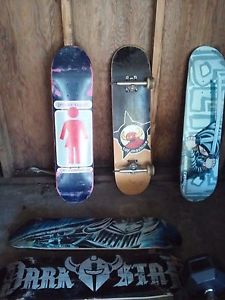 VINTAGE SKATEBOARDS! SHORTYS TOY MACHINE BLIND GIRL DARK STAR SKATEBOARDS