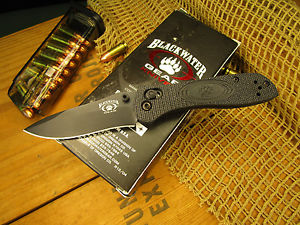 BENCHMADE BLACKWATER 16707 SBT RECURVE PROTOTYPE 2005 TACTICAL FOLDING KNIFE