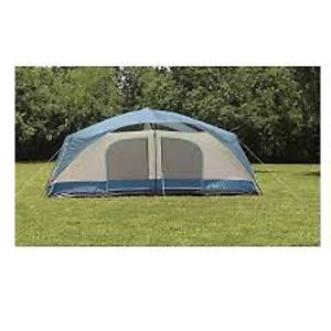Texsport Blue Mountain 2 Room Cabin Tent Privacy Family 8 Person Roomy E-Z setup
