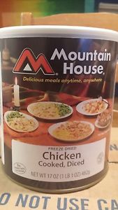 Mountain House freeze dried chicken cooked, diced