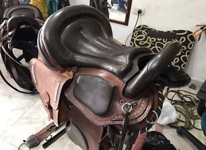 16" Tereque Saddle Paso Fino Trail Saddles Hornless 100% Leather W/ Saddle Bags