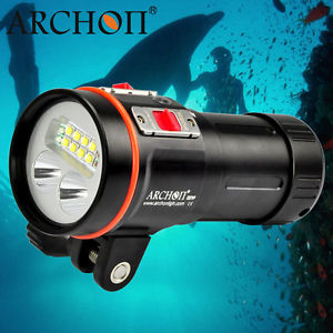 ARCHON D37VP/W43VP 8 x XM-L2 5200LM Professional Diving Video And Spot LED Flash