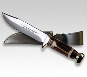 Linder Big Western, 1.4034 stainless, Stag horn handle, Nickel silver 18cm