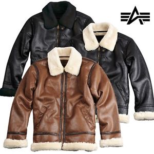 Alpha Industries Giacca Uomo B3 FL Bomber Pelo MA1 invernale NUOVO