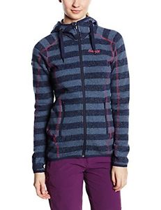 Blu - Navy/Dusty Blue Striped/Hot Pink (TG. Small) Giacca da donna Bergans Humle