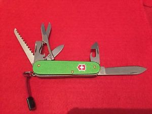 Victorinox Custom 84mm Alox Ap Green Micro Farmer W Scissors Micro Huntsman.