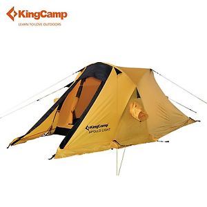 1-2 Person Season Tent Yellow Layer Shelter Travel Camping Hiking Instant Tent