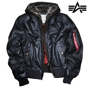 Alpha Industries Uomo Giacca Di Pelle MA-1 D-Tec Pellegiacca In Bomber MA1