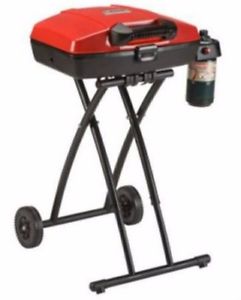 Portable Coleman Sport Roadtrip Camping Propane Grill Folds Flat Pulls Wheels