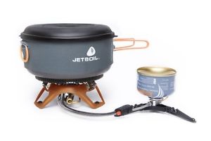 Compact Camping Stove w/ 2-Liter FluxRing Pot Grey Aluminum Cookware Outdoor New