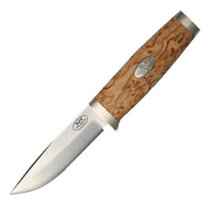 Fallkniven SK3L Swedish Knife | 3G Steel Curly Birch Open Top Leather Sheath