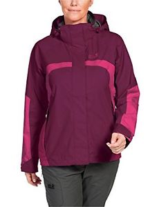 Viola (Wild Berry) (TG. XL) Jack Wolfskin, Giacca impermeabile Donna Topaz II, V