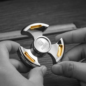 Fidget EDC Hand Finger Spinner Toy Ceramic Bearing Toys Circular Brass + Ti