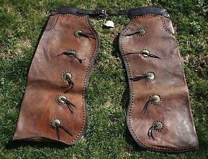 Antique Hamley Brass Studded Batwing Chaps