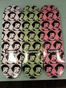 SET OF 3 SNOW WHITE Supreme Skateboard Decks