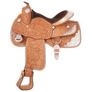 Silver Royal Saddle Western Premium Royal Oak Trim 15" Light SR8735V1