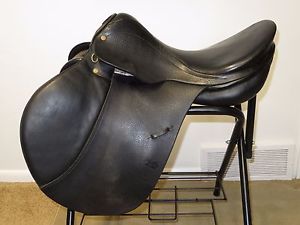 L@@K~Fantastic Black SPIRIG "COSAQUE" English AP/VSD Deep Seated Saddle~17.5"