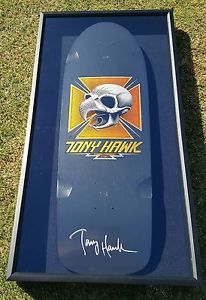 TONY HAWK SIGNED POWELL PERALTA SHADOWBOX SKATEBOARD - ONLY 10 Made #7 of 10.