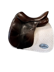 Used Schleese Wave Dressage Saddle with Flair Panels - Size: 18" - Brown