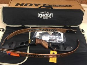 Hoyt Satori Recurve Bow 19" Black Riser RH With 40# Medium Wood Limbs AMO 62"