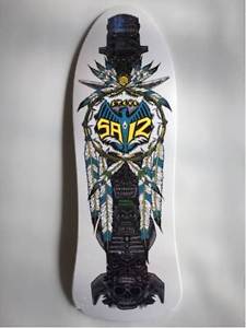 80s Vintage Powell Peralta Steve Saiz Multicolor Skateboard Skate Board Deck